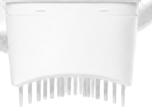 The built-in massaging brush head